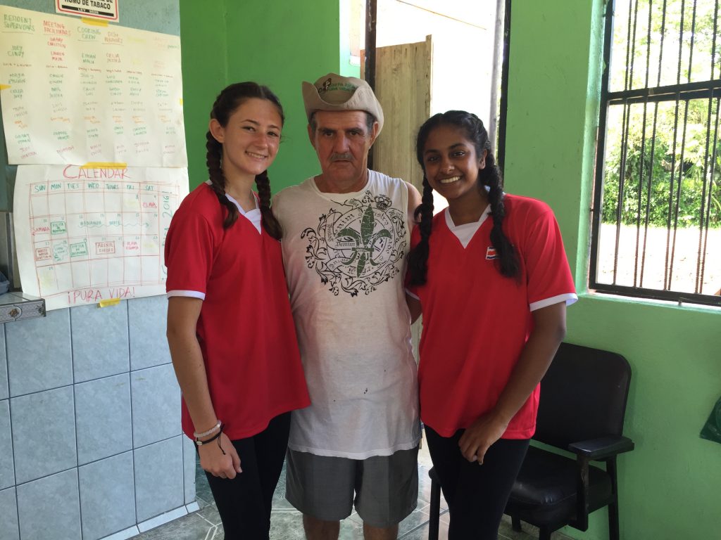 Meg and Lauren with Carlos, our maestro de obras