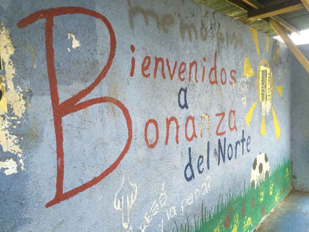 The Bonanza bus stop built by a previous Putney group